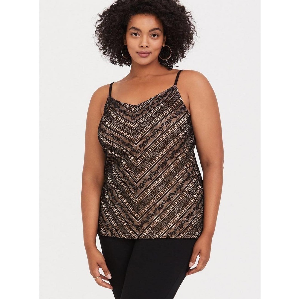 Philosophy Womens 3X Tank Top Black Lace Gothic Grunge Romantic Lightweight